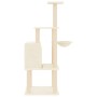Rascador para gatos con postes de sisal color crema 132 cm de vidaXL, Mobiliario para gatos - Ref: Foro24-171726, Precio: 56,...