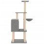 Rascador para gatos con postes de sisal gris claro 132 cm de vidaXL, Mobiliario para gatos - Ref: Foro24-171727, Precio: 45,6...