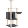 Rascador para gatos con postes de sisal gris oscuro 132 cm de vidaXL, Mobiliario para gatos - Ref: Foro24-171728, Precio: 56,...