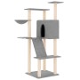 Rascador para gatos con postes de sisal gris claro 143 cm de vidaXL, Mobiliario para gatos - Ref: Foro24-171730, Precio: 48,8...