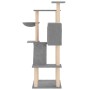 Rascador para gatos con postes de sisal gris claro 143 cm de vidaXL, Mobiliario para gatos - Ref: Foro24-171730, Precio: 48,8...