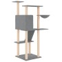 Rascador para gatos con postes de sisal gris claro 143 cm de vidaXL, Mobiliario para gatos - Ref: Foro24-171730, Precio: 48,8...