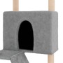 Rascador para gatos con postes de sisal gris claro 143 cm de vidaXL, Mobiliario para gatos - Ref: Foro24-171730, Precio: 48,8...