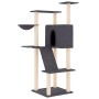 Rascador para gatos con postes de sisal gris oscuro 143 cm de vidaXL, Mobiliario para gatos - Ref: Foro24-171731, Precio: 55,...