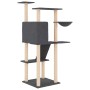 Rascador para gatos con postes de sisal gris oscuro 143 cm de vidaXL, Mobiliario para gatos - Ref: Foro24-171731, Precio: 55,...