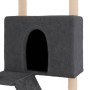 Rascador para gatos con postes de sisal gris oscuro 143 cm de vidaXL, Mobiliario para gatos - Ref: Foro24-171731, Precio: 55,...