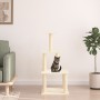 Rascador para gatos con postes de sisal color crema 111 cm de vidaXL, Mobiliario para gatos - Ref: Foro24-171732, Precio: 39,...