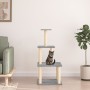 Rascador para gatos con postes de sisal gris claro 111 cm de vidaXL, Mobiliario para gatos - Ref: Foro24-171733, Precio: 39,7...