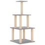 Rascador para gatos con postes de sisal gris claro 111 cm de vidaXL, Mobiliario para gatos - Ref: Foro24-171733, Precio: 39,7...