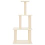 Rascador para gatos con postes de sisal color crema 111 cm de vidaXL, Mobiliario para gatos - Ref: Foro24-171732, Precio: 39,...