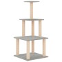 Rascador para gatos con postes de sisal gris claro 111 cm de vidaXL, Mobiliario para gatos - Ref: Foro24-171733, Precio: 39,7...
