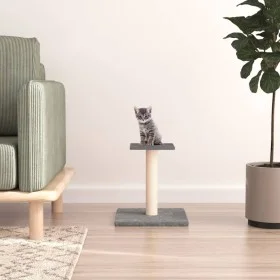 Poste rascador para gatos con plataforma gris claro 38 cm de vidaXL, Mobiliario para gatos - Ref: Foro24-171736, Precio: 18,4...