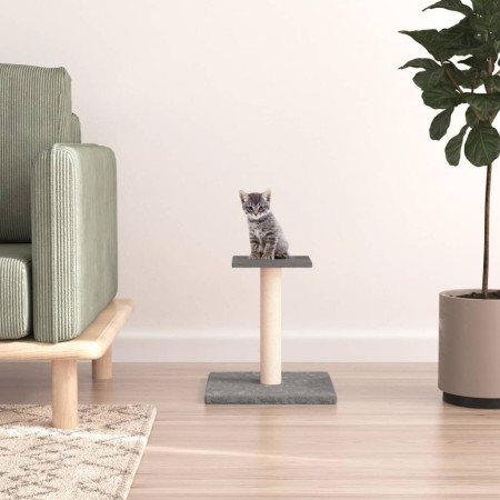 Poste rascador para gatos con plataforma gris claro 38 cm de vidaXL, Mobiliario para gatos - Ref: Foro24-171736, Precio: 17,7...