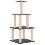 Rascador para gatos con postes de sisal gris oscuro 111 cm de vidaXL, Mobiliario para gatos - Ref: Foro24-171734, Precio: 43,...