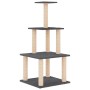 Rascador para gatos con postes de sisal gris oscuro 111 cm de vidaXL, Mobiliario para gatos - Ref: Foro24-171734, Precio: 43,...