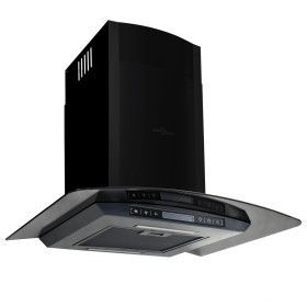 Campana extractora pared 60 cm acero inoxidable 756 m³/h negro de vidaXL, Extractores - Ref: Foro24-50709, Precio: 216,01 €, ...