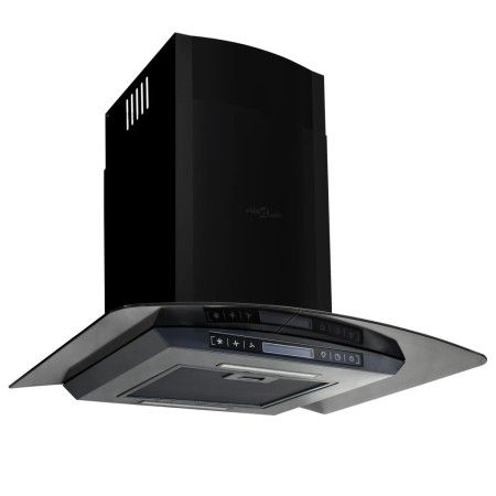 Campana extractora pared 60 cm acero inoxidable 756 m³/h negro de vidaXL, Extractores - Ref: Foro24-50709, Precio: 216,01 €, ...