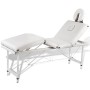 Mesa camilla de masaje de aluminio plegable de 4 cuerpos blanco crema de vidaXL, Mesas de masaje - Ref: Foro24-110100, Precio...