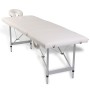 Mesa camilla de masaje de aluminio plegable de 4 cuerpos blanco crema de vidaXL, Mesas de masaje - Ref: Foro24-110100, Precio...