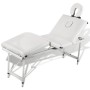 Mesa camilla de masaje de aluminio plegable de 4 cuerpos blanco crema de vidaXL, Mesas de masaje - Ref: Foro24-110100, Precio...