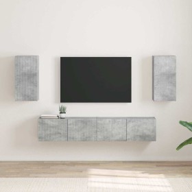 Mueble de TV Montado en la Pared 2 pcs Concreto 30 x 31 x 60 cm en Muebles TV | Comprar online en Foru.es