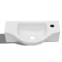Weißes Keramikwaschbecken mit Hahnloch von vidaXL, Sinkt - Ref: Foro24-141930, Preis: 53,00 €, Rabatt: %