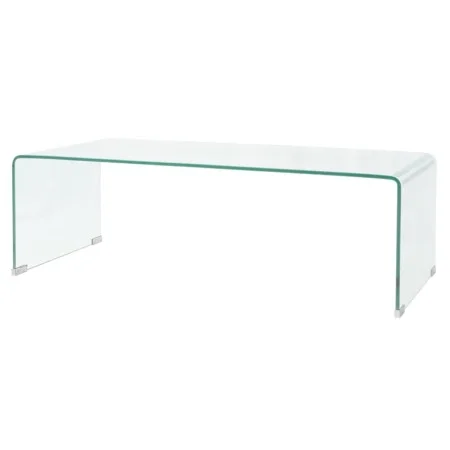 Mesa de centro de vidrio templado transparente 98x45x30 cm de vidaXL, Mesas de centro - Ref: Foro24-244189, Precio: 200,38 €,...