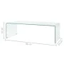 Mesa de centro de vidrio templado transparente 98x45x30 cm de vidaXL, Mesas de centro - Ref: Foro24-244189, Precio: 200,38 €,...
