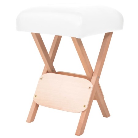 Taburete de masaje plegable con asiento 12 cm de grosor blanco de vidaXL, Sillones de masaje - Ref: Foro24-110148, Precio: 55...