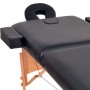 Camilla de masaje plegable 2 zonas 10 cm grosor negra de vidaXL, Mesas de masaje - Ref: Foro24-110151, Precio: 227,10 €, Desc...