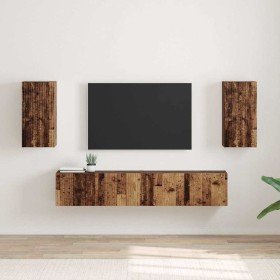 Mueble de TV Montado en la Pared 2 pcs Madera Vieja en Muebles TV | Comprar online en Foru.es