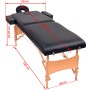 Camilla de masaje plegable 2 zonas 10 cm grosor negra de vidaXL, Mesas de masaje - Ref: Foro24-110151, Precio: 227,10 €, Desc...