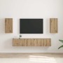 Mueble de TV Montado en la Pared 2 pcs Roble Artesanal en Muebles TV | Comprar online en Foru.es