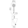 RIDDER Set de ducha alcachofa de masaje 8 ajustes St Lucia cromo 91110 de RIDDER, Cabezales de ducha - Ref: Foro24-421511, Pr...
