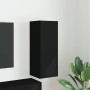 Mueble de TV Montado en la Pared Negro 30 x 31 x 80 cm en Muebles TV | Comprar online en Foru.es