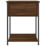 Mesita de noche madera de ingeniería marrón roble 44x45x58 cm de vidaXL, Mesitas de noche - Ref: Foro24-825851, Precio: 41,62...