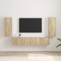 Mueble de TV Montado en la Pared 2 pcs Sonoma 30 x 31 x 80 cm en Muebles TV | Comprar online en Foru.es