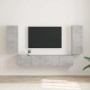 Mueble de TV Montado en la Pared 2 pcs Concreto 30 x 31 x 80 cm en Muebles TV | Comprar online en Foru.es