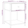 Mesita de noche madera de ingeniería marrón roble 44x45x58 cm de vidaXL, Mesitas de noche - Ref: Foro24-825851, Precio: 41,62...