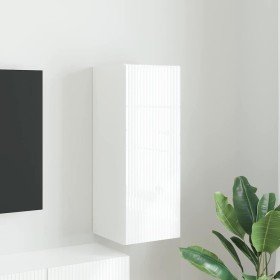 Mueble de TV Montado en la Pared Brillante 30 x 31 x 80 cm en Muebles TV | Comprar online en Foru.es