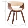 Silla de comedor de madera curvada y cuero sintético crema de vidaXL, Sillas de comedor - Ref: Foro24-283128, Precio: 257,92 ...