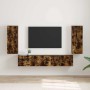 Mueble de TV Montado en la Pared 2 pcs Roble ahumado en Muebles TV | Comprar online en Foru.es