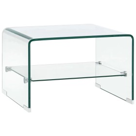 Mesa de centro de vidrio templado transparente 50x45x33 cm de vidaXL, Mesas de centro - Ref: Foro24-284744, Precio: 150,43 €,...
