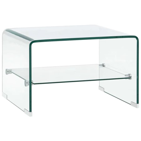 Mesa de centro de vidrio templado transparente 50x45x33 cm de vidaXL, Mesas de centro - Ref: Foro24-284744, Precio: 150,43 €,...