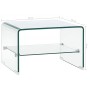Mesa de centro de vidrio templado transparente 50x45x33 cm de vidaXL, Mesas de centro - Ref: Foro24-284744, Precio: 150,43 €,...