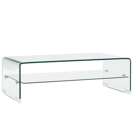 Mesa de centro de vidrio templado transparente 98x45x31 cm de vidaXL, Mesas de centro - Ref: Foro24-284745, Precio: 219,89 €,...