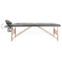 Camilla de masaje 2 zonas estructura madera antracita 186x68 cm de vidaXL, Mesas de masaje - Ref: Foro24-110171, Precio: 162,...