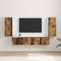 Mueble de TV Montado en la Pared 2 pcs Madera Vieja en Muebles TV | Comprar online en Foru.es