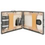 Camilla de masaje 2 zonas estructura madera antracita 186x68 cm de vidaXL, Mesas de masaje - Ref: Foro24-110171, Precio: 162,...
