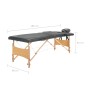 Camilla de masaje 2 zonas estructura madera antracita 186x68 cm de vidaXL, Mesas de masaje - Ref: Foro24-110171, Precio: 162,...